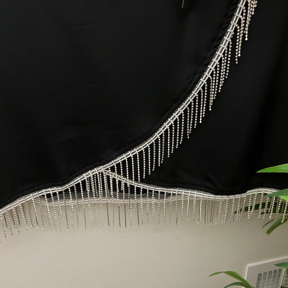 Lulu's Rhinestone Fringe Mini Skirt NWT - Large - Picture 3 of 6